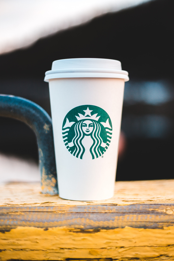 Starbucks Tumbler on a Wooden Surface